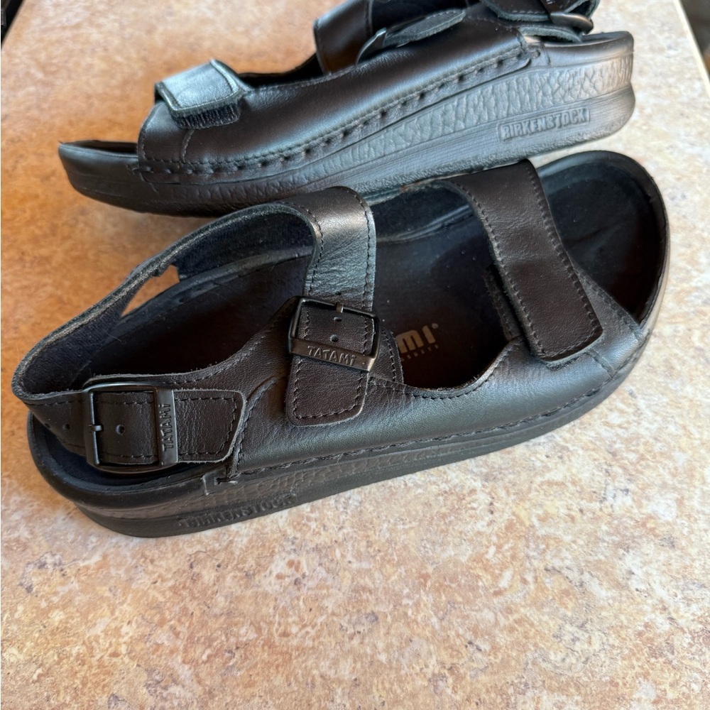Birkenstock Tatami Black Leather Sandals